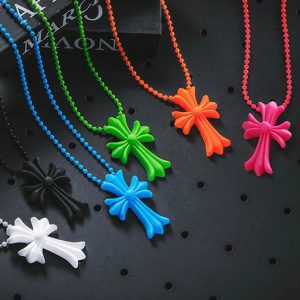 Colorful cross Joker lady necklace-MLMLSPTS0707