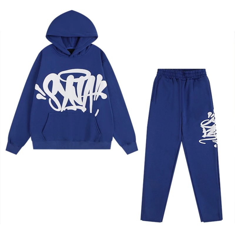 High-quality fleece-lined hooded sweatshirt set from the factory – Style 28