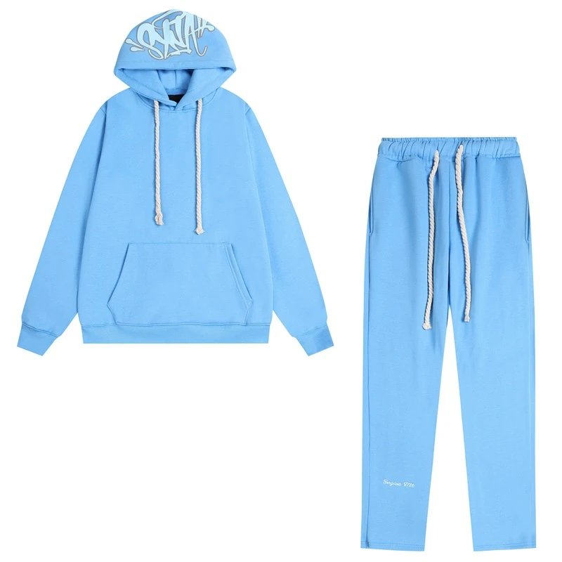 High-quality fleece-lined hooded sweatshirt set from the factory – Style 13