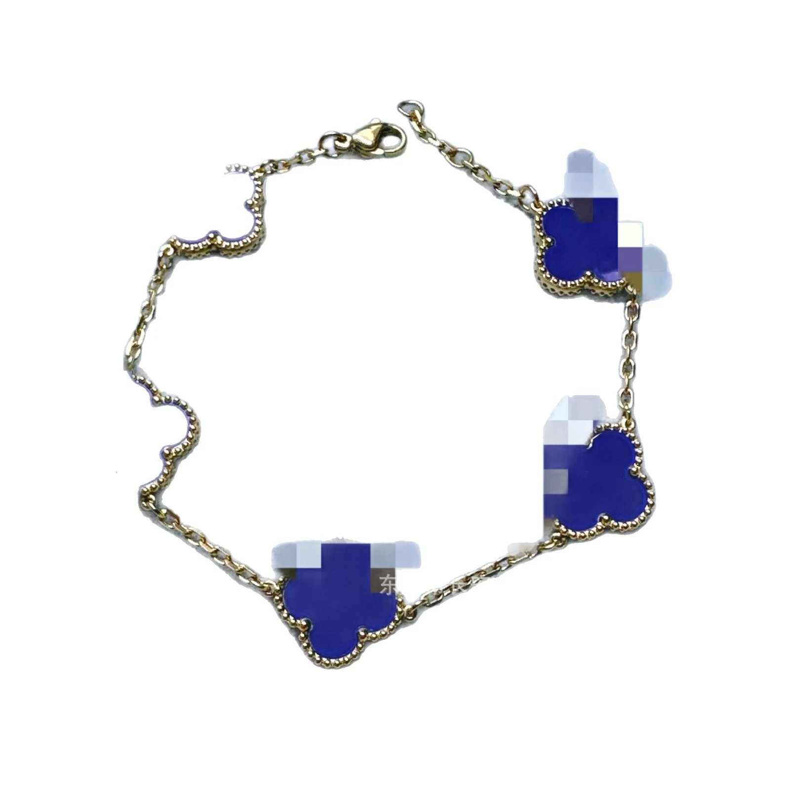 High quality double-sided shellfish lucky four-leaf clover bracelet f… – additional view
