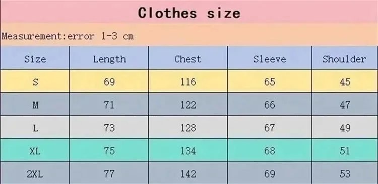 Classic, versatile, and stylish down jacket 031 size chart