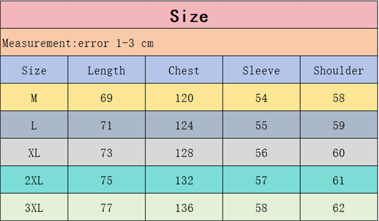 REP High-Quality 4--002 size chart