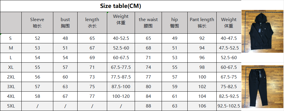REP High-Quality 4-PT-001 size chart