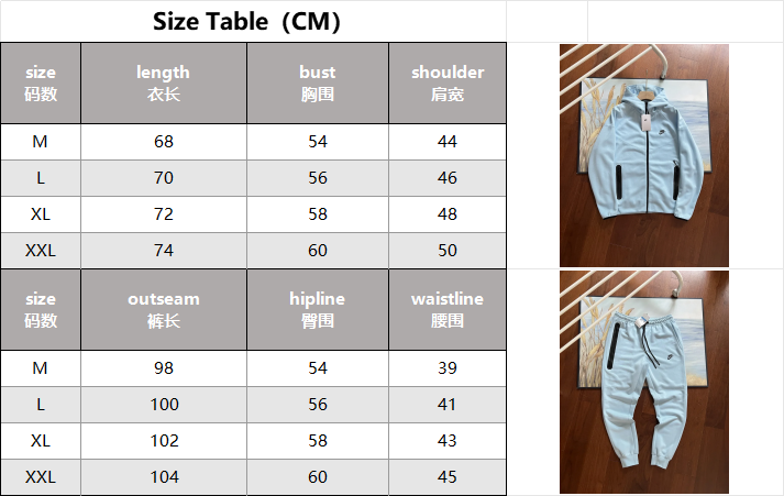 High-quality 1-TS-001 size chart